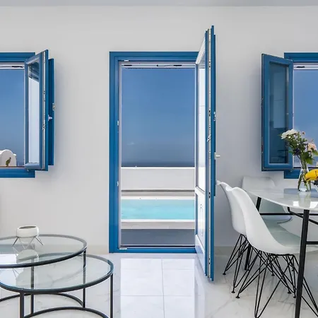 Beautiful Santorini 2 Bedrooms Private Pool Magical Sea Views Villa *